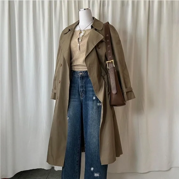 Vintage 1970s Forecaster of Boston Trench Coat size 13/14. - Picture 1 of 16